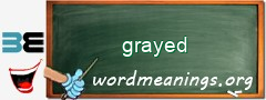 WordMeaning blackboard for grayed